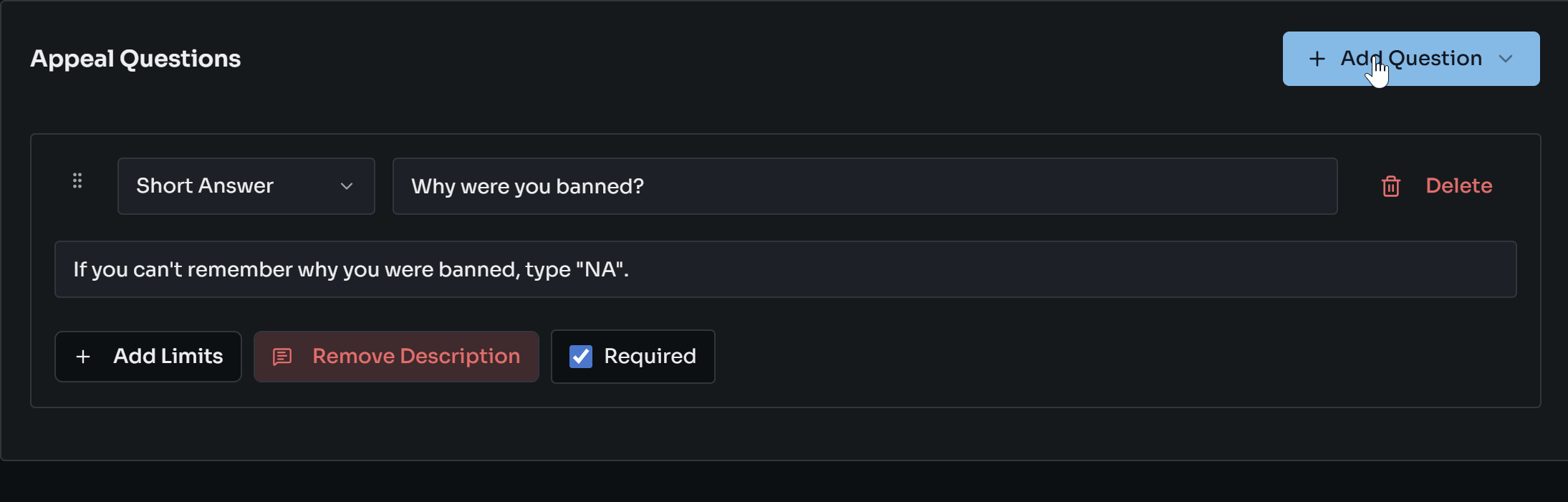 Ban Appeals - Circle Helpdesk